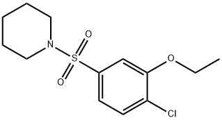 2-chloro-5-(1-piperidinylsulfonyl)phenyl ethyl ether 结构式