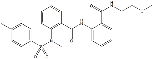 N-(2-{[(2-methoxyethyl)amino]carbonyl}phenyl)-2-{methyl[(4-methylphenyl)sulfonyl]amino}benzamide 结构式