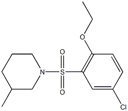 4-chloro-2-[(3-methyl-1-piperidinyl)sulfonyl]phenyl ethyl ether 结构式
