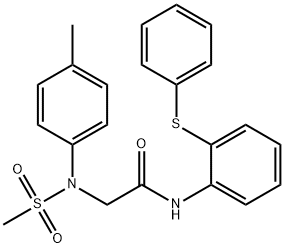 2-[4-methyl(methylsulfonyl)anilino]-N-[2-(phenylsulfanyl)phenyl]acetamide 结构式