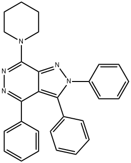 2,3,4-triphenyl-7-(1-piperidinyl)-2H-pyrazolo[3,4-d]pyridazine 结构式