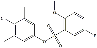 4-chloro-3,5-dimethylphenyl 5-fluoro-2-methoxybenzenesulfonate 结构式