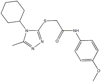 2-[(4-cyclohexyl-5-methyl-4H-1,2,4-triazol-3-yl)sulfanyl]-N-(4-methoxyphenyl)acetamide 结构式