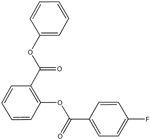 phenyl 2-[(4-fluorobenzoyl)oxy]benzoate 结构式