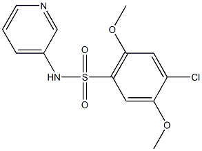 4-chloro-2,5-dimethoxy-N-(3-pyridinyl)benzenesulfonamide 结构式