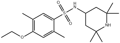 4-ethoxy-2,5-dimethyl-N-(2,2,6,6-tetramethyl-4-piperidinyl)benzenesulfonamide 结构式