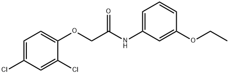 2-(2,4-dichlorophenoxy)-N-(3-ethoxyphenyl)acetamide 结构式