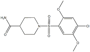 1-[(4-chloro-2,5-dimethoxyphenyl)sulfonyl]-4-piperidinecarboxamide 结构式