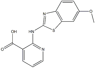 2-[(6-methoxy-1,3-benzothiazol-2-yl)amino]nicotinic acid 结构式