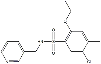 5-chloro-2-ethoxy-4-methyl-N-(3-pyridinylmethyl)benzenesulfonamide 结构式