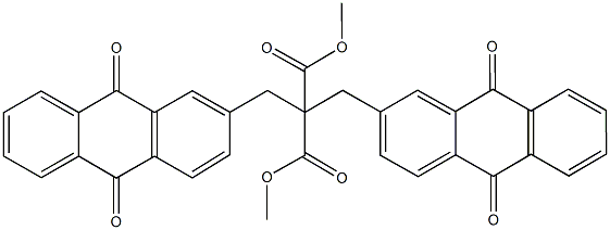 dimethyl2,2-bis[(9,10-dioxo-9,10-dihydro-2-anthracenyl)methyl]malonate 结构式