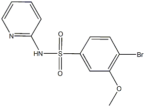 4-bromo-3-methoxy-N-(2-pyridinyl)benzenesulfonamide 结构式