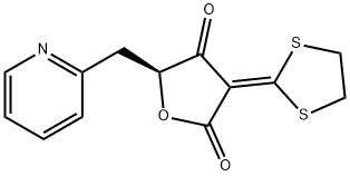 3-(1,3-dithiolan-2-ylidene)-5-(2-pyridinylmethyl)-2,4(3H,5H)-furandione 结构式