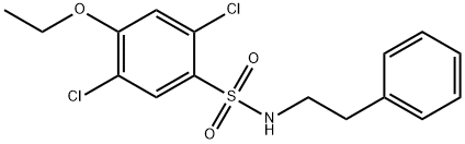 2,5-dichloro-4-ethoxy-N-(2-phenylethyl)benzenesulfonamide 结构式