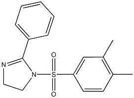 1-[(3,4-dimethylphenyl)sulfonyl]-2-phenyl-4,5-dihydro-1H-imidazole 结构式