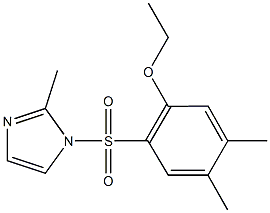 4,5-dimethyl-2-[(2-methyl-1H-imidazol-1-yl)sulfonyl]phenyl ethyl ether 结构式