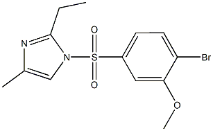 2-bromo-5-[(2-ethyl-4-methyl-1H-imidazol-1-yl)sulfonyl]phenyl methyl ether 结构式