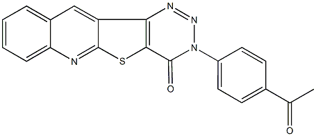 3-(4-acetylphenyl)[1,2,3]triazino[4',5':4,5]thieno[2,3-b]quinolin-4(3H)-one 结构式
