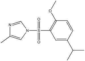 4-isopropyl-2-[(4-methyl-1H-imidazol-1-yl)sulfonyl]phenyl methyl ether 结构式