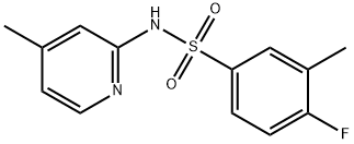 4-fluoro-3-methyl-N-(4-methyl-2-pyridinyl)benzenesulfonamide 结构式