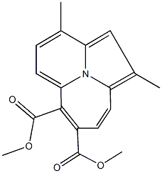 dimethyl 1,3-dimethylazepino[2,1,7-cd]indolizine-6,7-dicarboxylate 结构式