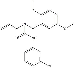 N-allyl-N'-(3-chlorophenyl)-N-(2,5-dimethoxybenzyl)urea 结构式