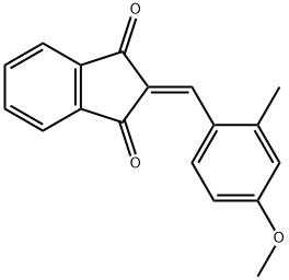 2-(4-methoxy-2-methylbenzylidene)-1H-indene-1,3(2H)-dione 结构式