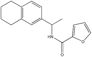 N-[1-(5,6,7,8-tetrahydro-2-naphthalenyl)ethyl]-2-furamide 结构式