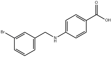 4-[(3-bromobenzyl)amino]benzoic acid 结构式