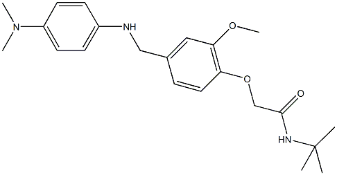 N-(tert-butyl)-2-(4-{[4-(dimethylamino)anilino]methyl}-2-methoxyphenoxy)acetamide 结构式