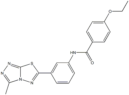 4-ethoxy-N-[3-(3-methyl[1,2,4]triazolo[3,4-b][1,3,4]thiadiazol-6-yl)phenyl]benzamide 结构式