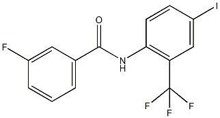 3-fluoro-N-[4-iodo-2-(trifluoromethyl)phenyl]benzamide 结构式