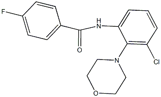 N-[3-chloro-2-(4-morpholinyl)phenyl]-4-fluorobenzamide 结构式