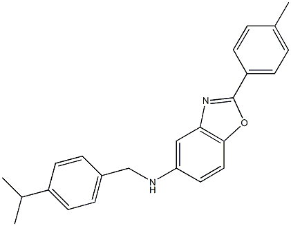 N-(4-isopropylbenzyl)-N-[2-(4-methylphenyl)-1,3-benzoxazol-5-yl]amine 结构式