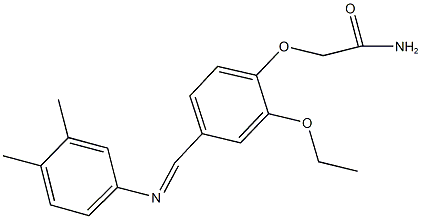 2-(4-{[(3,4-dimethylphenyl)imino]methyl}-2-ethoxyphenoxy)acetamide 结构式