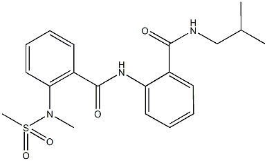 N-{2-[(isobutylamino)carbonyl]phenyl}-2-[methyl(methylsulfonyl)amino]benzamide 结构式