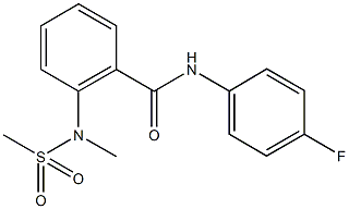 N-(4-fluorophenyl)-2-[methyl(methylsulfonyl)amino]benzamide 结构式