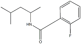 N-(1,3-dimethylbutyl)-2-(2-fluorophenyl)acetamide 结构式