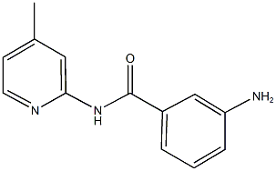 3-amino-N-(4-methyl-2-pyridinyl)benzamide 结构式