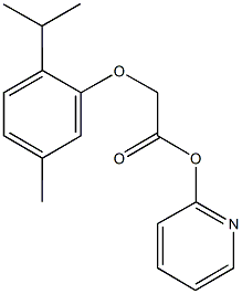 2-pyridinyl (2-isopropyl-5-methylphenoxy)acetate 结构式