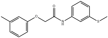 2-(3-methylphenoxy)-N-[3-(methylsulfanyl)phenyl]acetamide 结构式