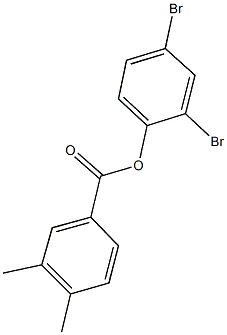 2,4-dibromophenyl 3,4-dimethylbenzoate 结构式