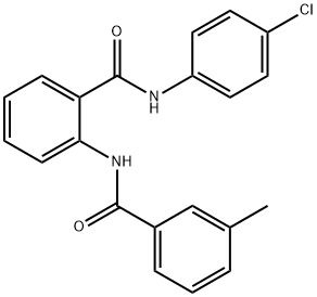 N-(4-chlorophenyl)-2-[(3-methylbenzoyl)amino]benzamide 结构式