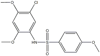 N-(5-chloro-2,4-dimethoxyphenyl)-4-methoxybenzenesulfonamide 结构式