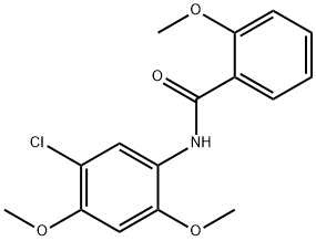 N-(5-chloro-2,4-dimethoxyphenyl)-2-methoxybenzamide 结构式