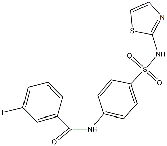 3-iodo-N-{4-[(1,3-thiazol-2-ylamino)sulfonyl]phenyl}benzamide 结构式