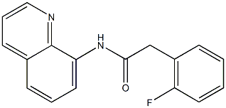 2-(2-fluorophenyl)-N-(8-quinolinyl)acetamide 结构式