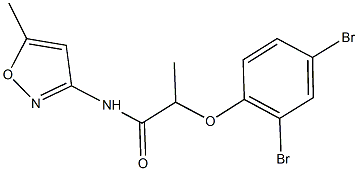 2-(2,4-dibromophenoxy)-N-(5-methyl-3-isoxazolyl)propanamide 结构式