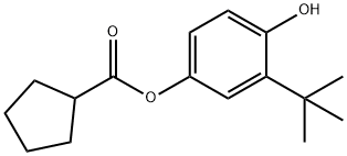 3-tert-butyl-4-hydroxyphenylcyclopentanecarboxylate 结构式