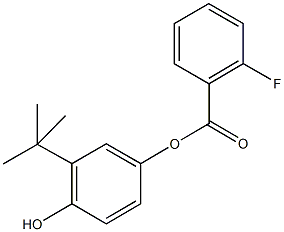 3-tert-butyl-4-hydroxyphenyl 2-fluorobenzoate 结构式